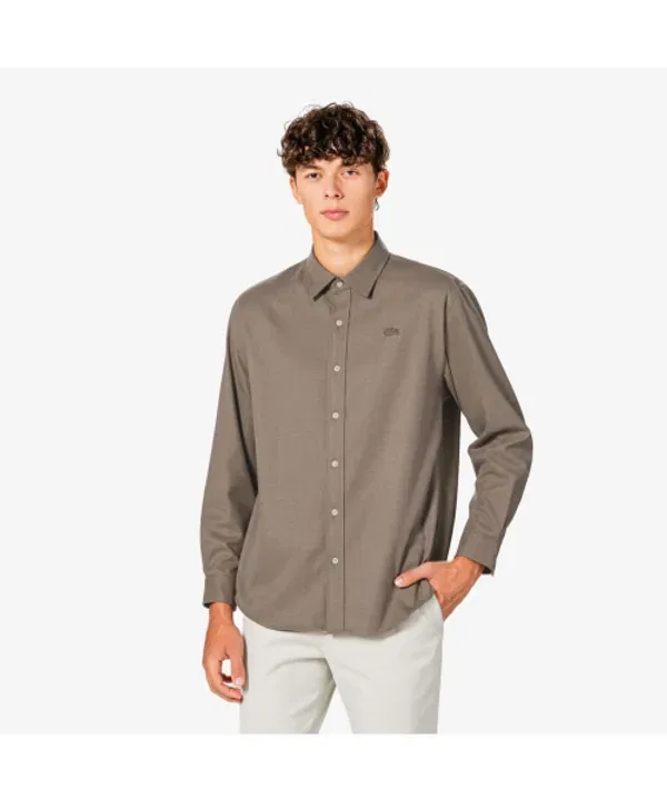 Фланелевая рубашка Lacoste, синяя