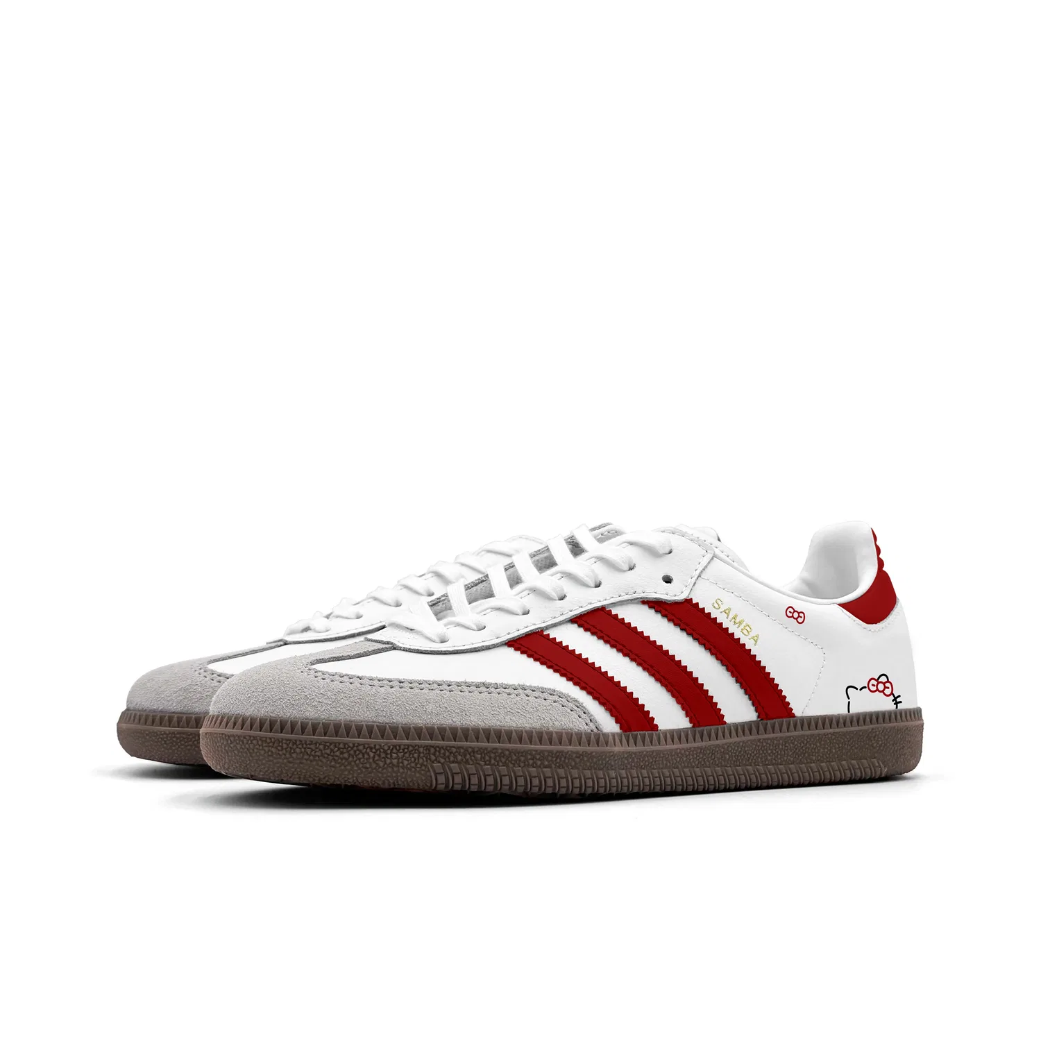 Кроссовки для скейтбординга Samba OG, Adidas Originals, White Red — фото 4