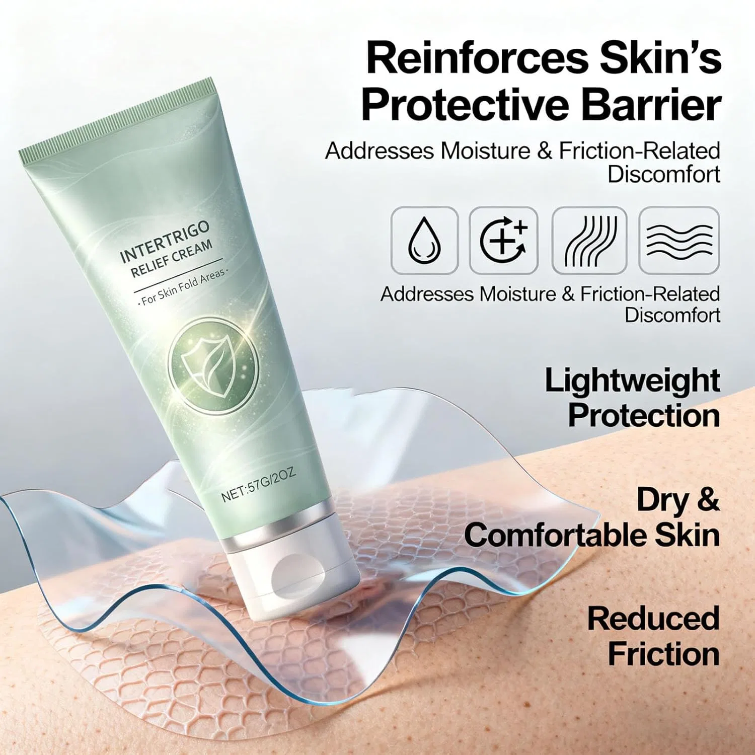 Крем для ухода за кожей в складках, Intertrigo Relief Cream, XIAOPINPI, 57 г — фото 3