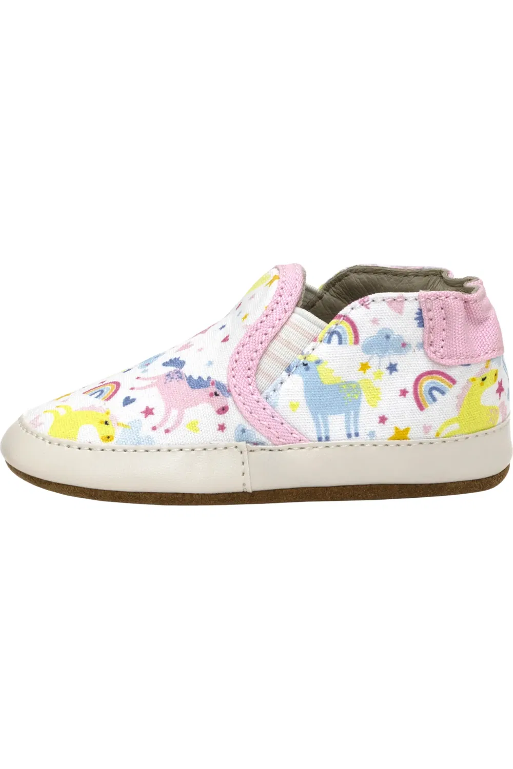 Детские ботиночки для малышей с гибкой подошвой Mini Unicorn Robeez, белый — фото 2