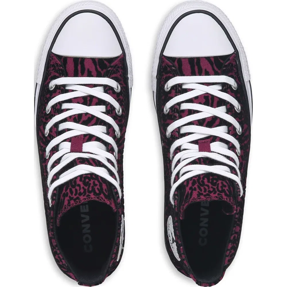 Детские кроссовки Chuck Taylor All Star High Top Converse, Purple Leopard — фото 4