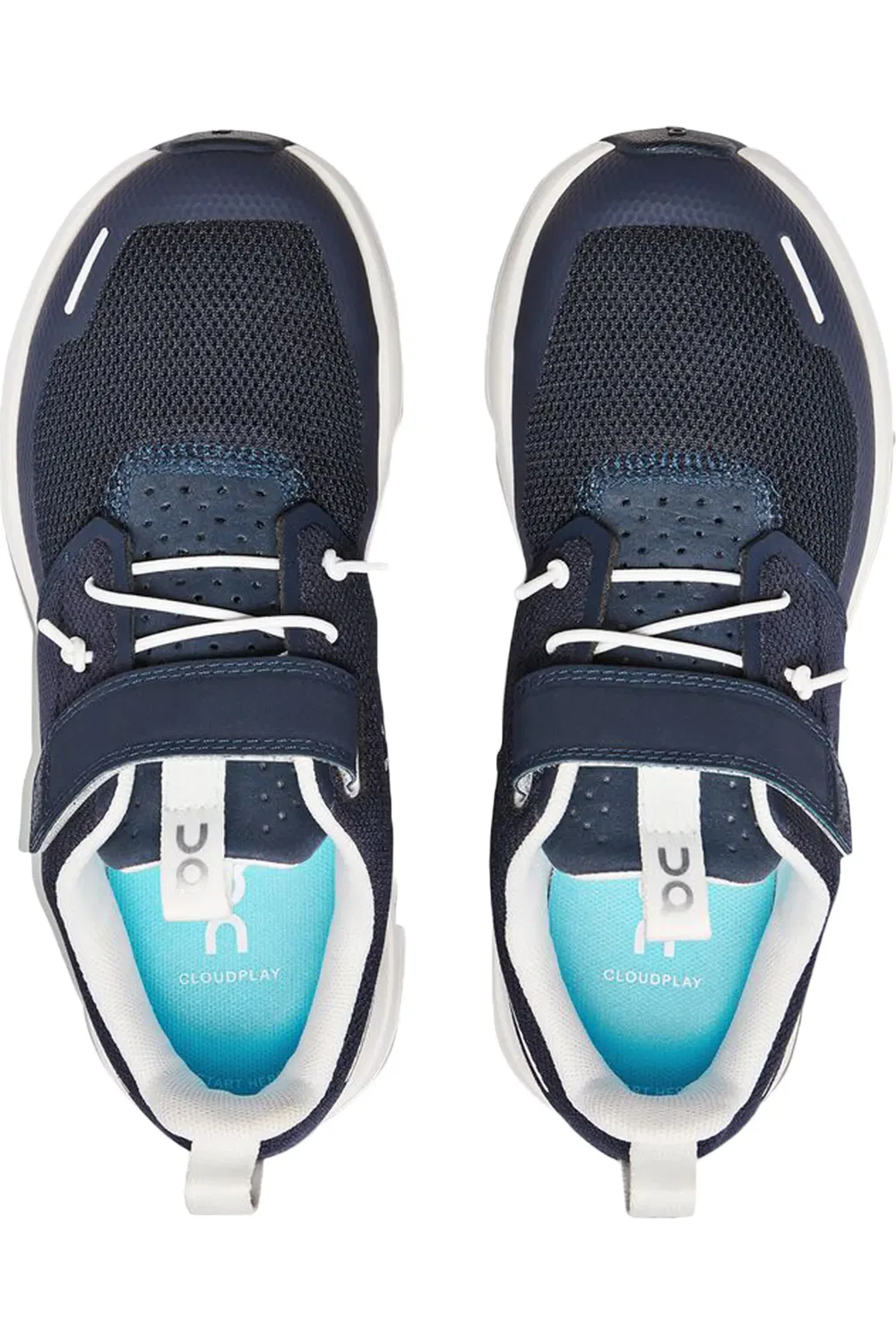 Детские кроссовки на липучке Cloud Play Running Sneaker On, Midnight/White — фото 4