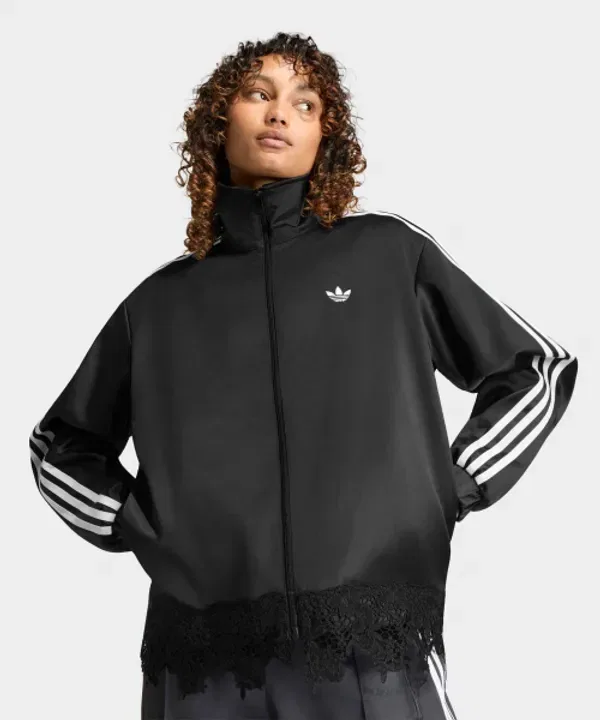 Тренировочная куртка Adidas, свободный крой, черная — фото 3