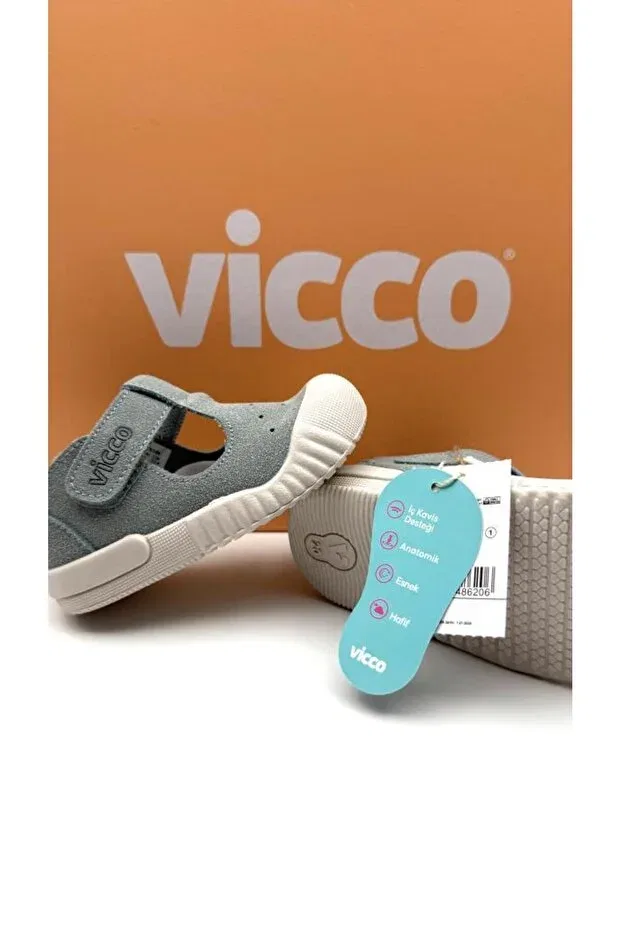Детские ортопедические туфли на липучке Loro ii first step daily orthopedic shoes Vicco, Blue — фото 4