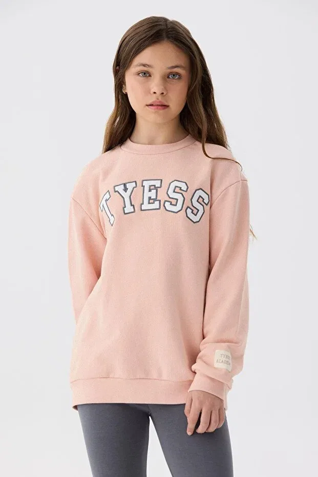 Детские свитшот для девочек хлопковый Bg store girls' pink sweatshirt Tyess, Pink — фото 2