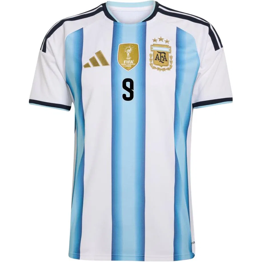 Детская футболка с принтом Soccer Jerseys Unisex Moderate Adidas, White/Snow Crystal Blue/Light Blue (Armband with Print) — фото 3