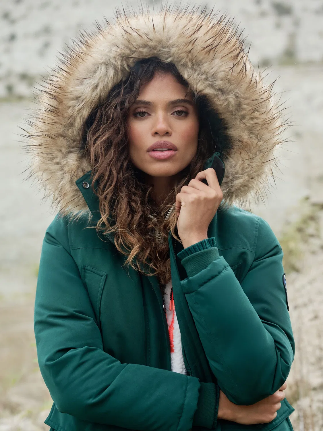 Парка Everest Superdry, зеленый — фото 3