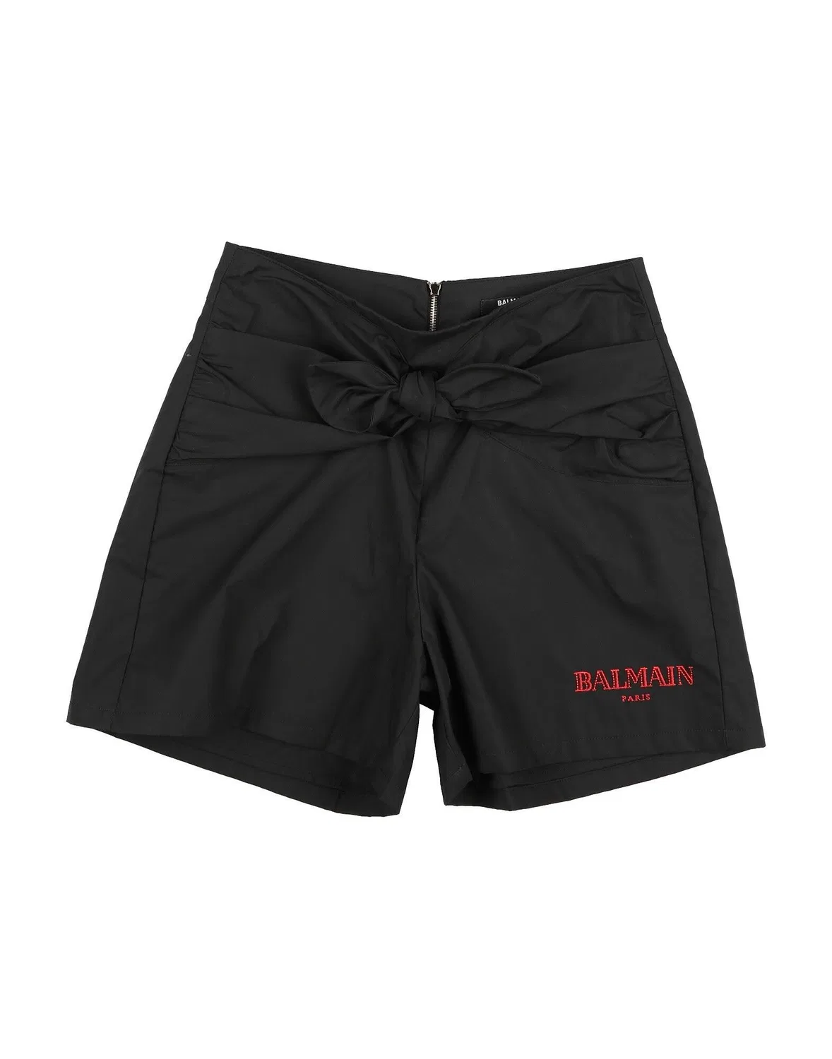 Детские шорты для девочек с аппликацией Bow Balmain, черный