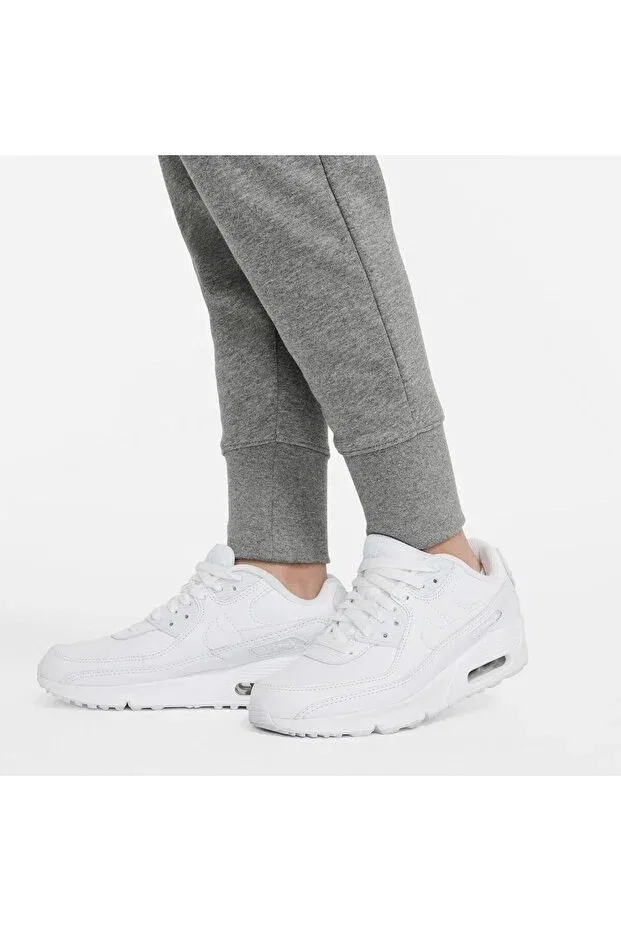 Детские спортивные штаны для девочек из футера с принтом Sportswear Club French Terry Hose Kids Nike, Gri — фото 3