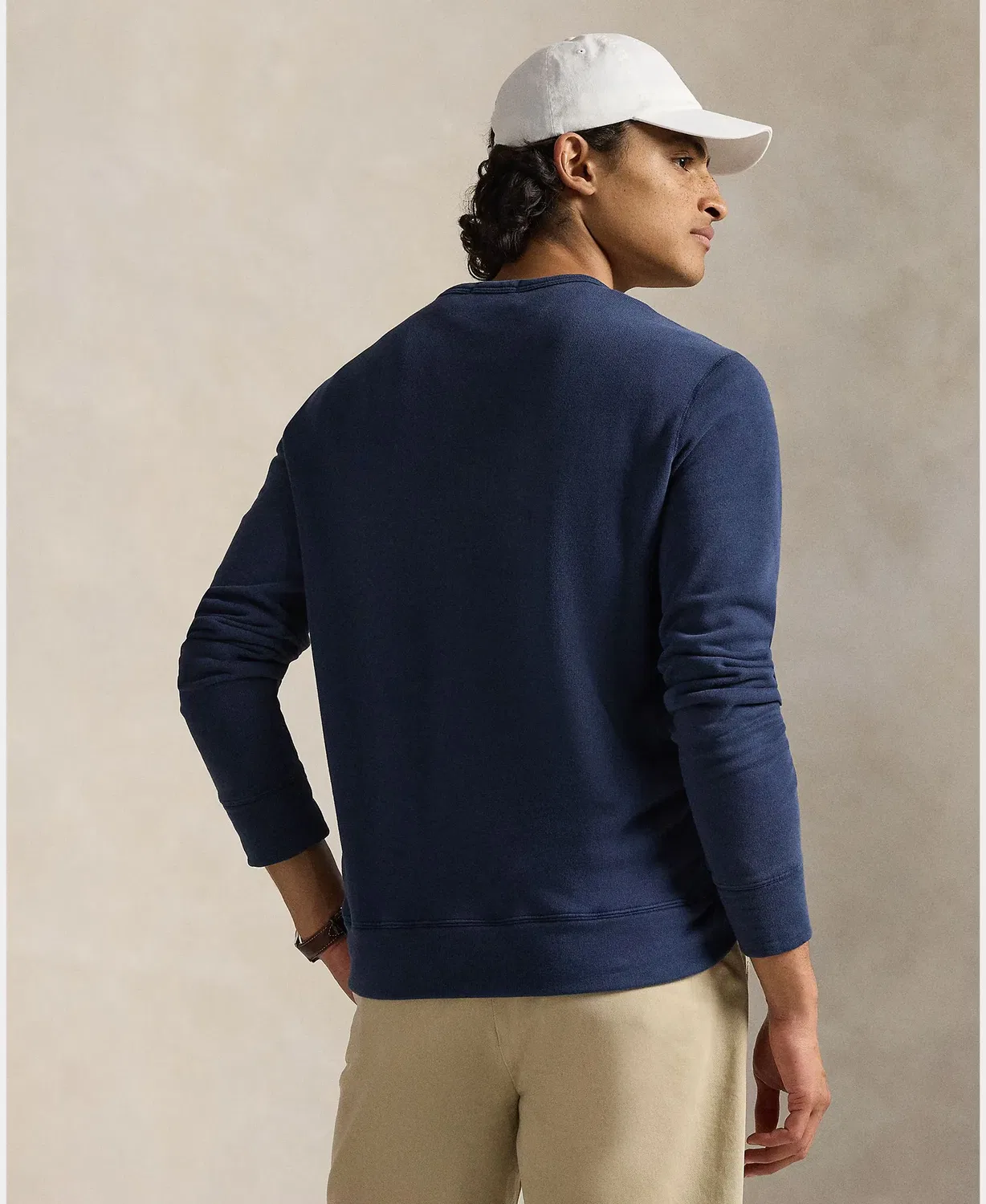 Мужской свитшот из двойного трикотажа с логотипом Polo Ralph Lauren, Azul Marino — фото 2