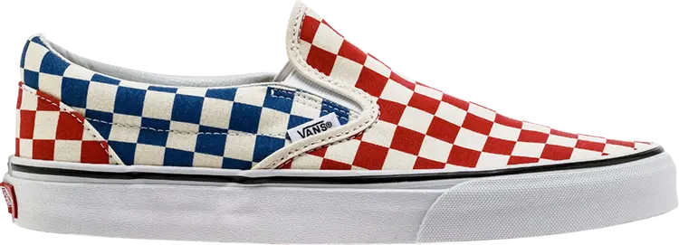 

Кеды Vans Classic Slip-On Checkerboard, красный