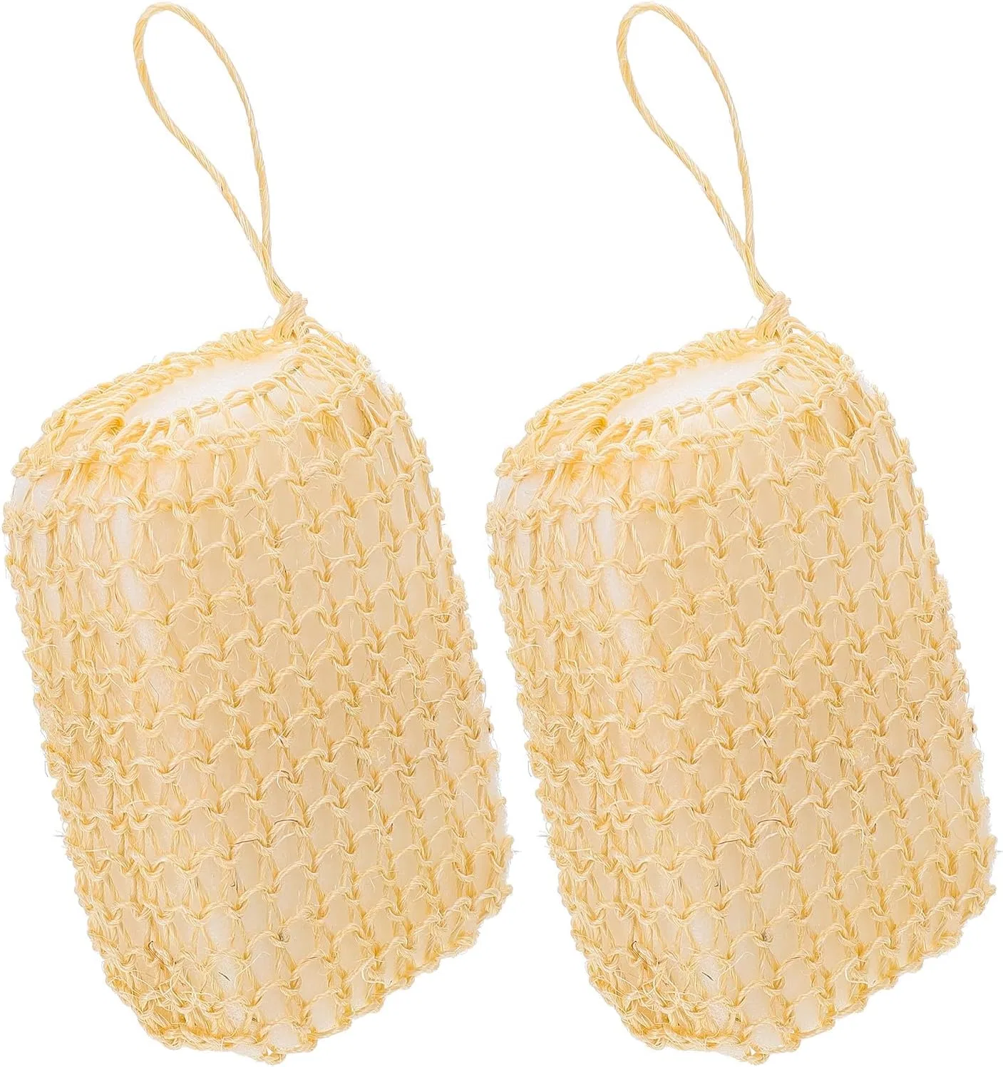 Скраб для тела из сизаля, 2 шт, DRESSOOS, Бежевый