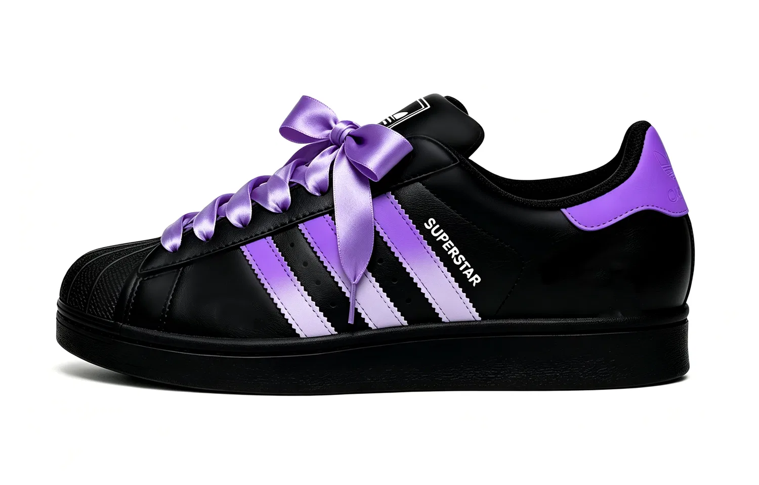 Детские кеды для скейтбординга Adidas Originals Superstar 2, Black Purple