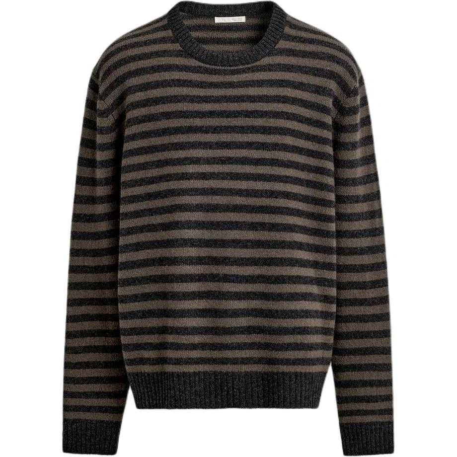 Мужской свитер с круглым вырезом ZARA, Chocolate