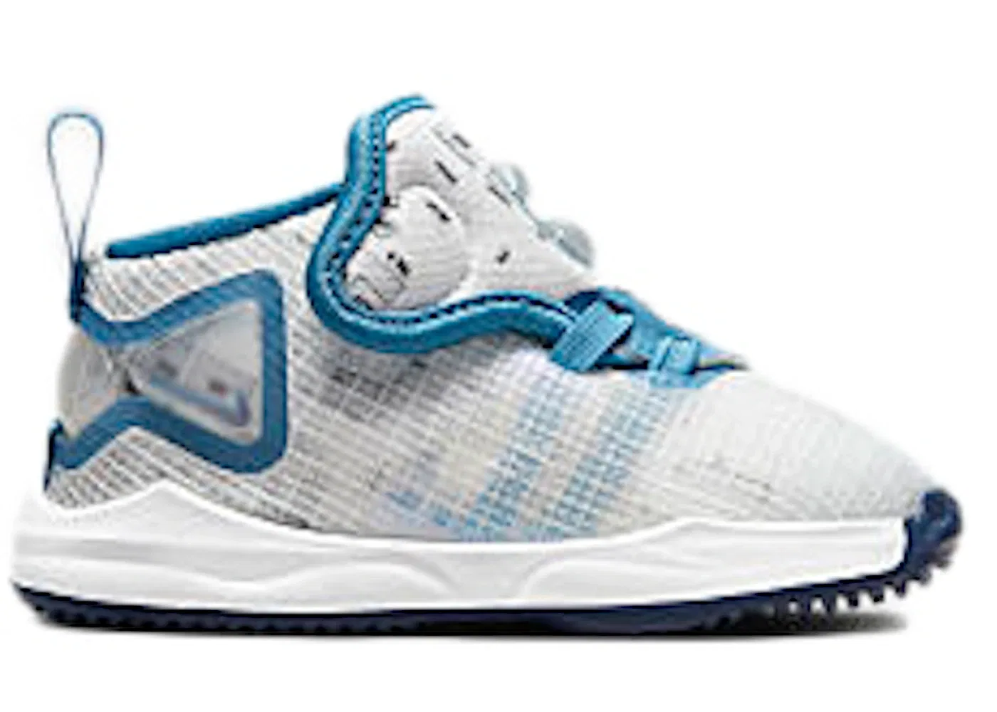 Детские кроссовки для мальчиков с длинным шнурком Nike LeBron 19 Nike, White/Dutch Blue-Blue Void