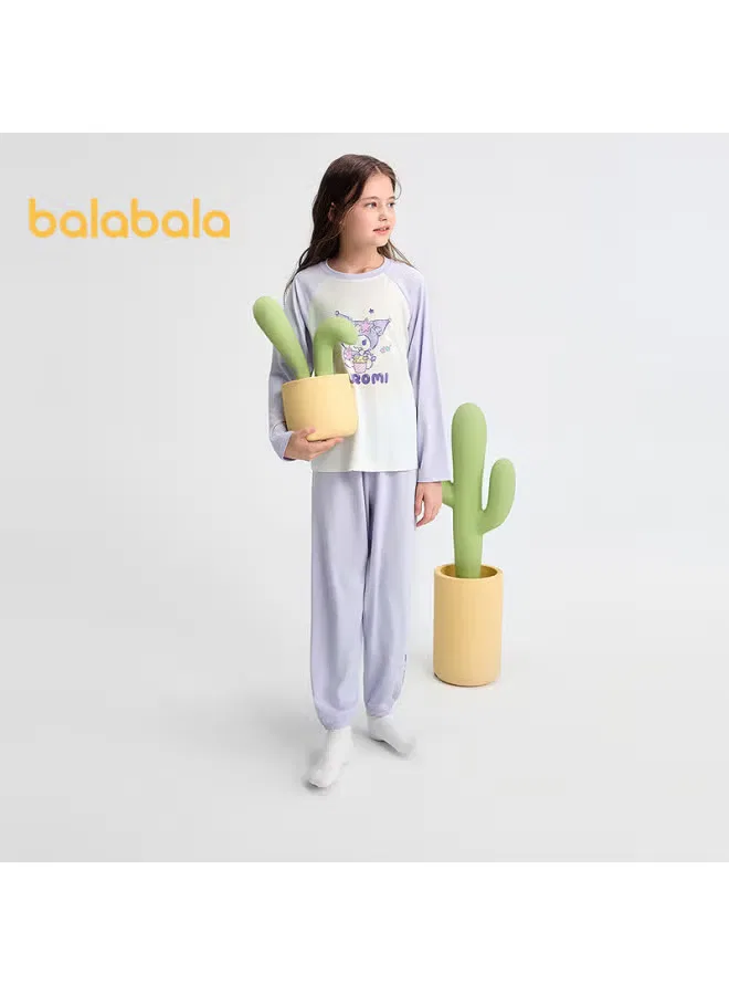 Комплект пижамы детский с длинным рукавом Balabala, фиолетовый — фото 2