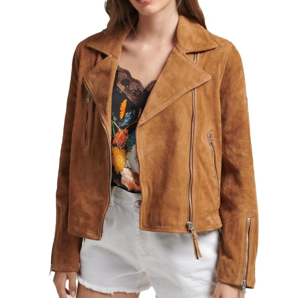 Женская куртка из велюра Superdry W5011468A, Braun — фото 2