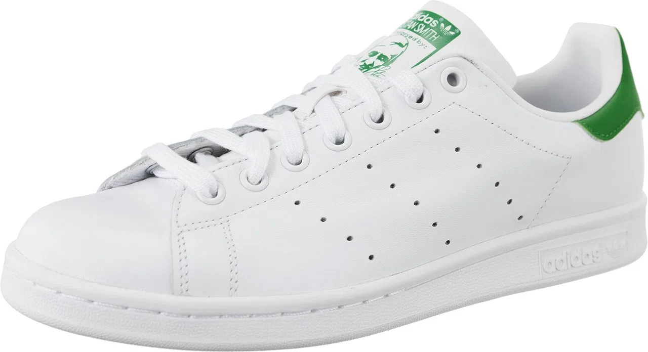 Детские кроссовки с перфорацией Adidas Stan Smith Medium, White Running White New Navy