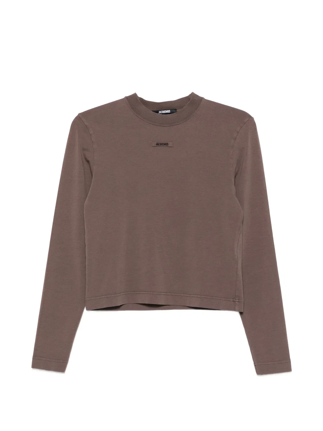 Футболка с длинными рукавами и нашивкой-логотипом Jacquemus, коричневый