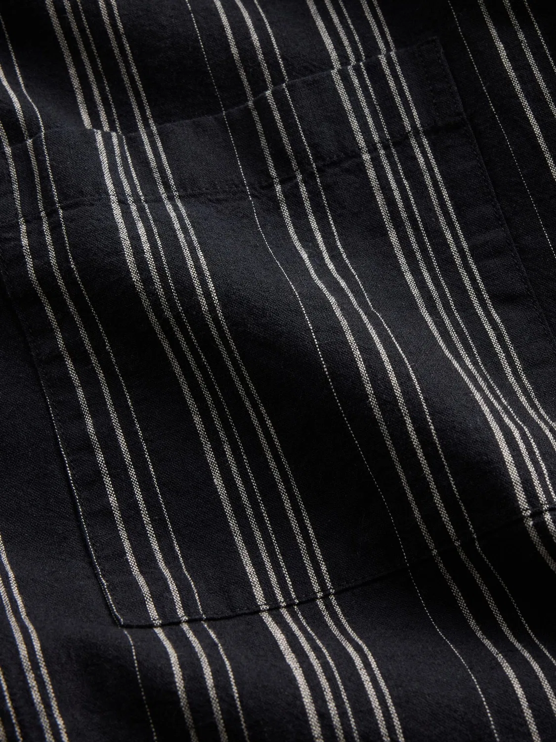 Рубашка из льна и хлопка с полоской, Relaxed Fit Gap, Black Stripe — фото 4