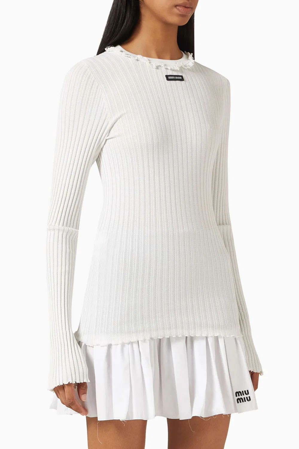 Свитер с логотипом Logo Sweater Miu Miu