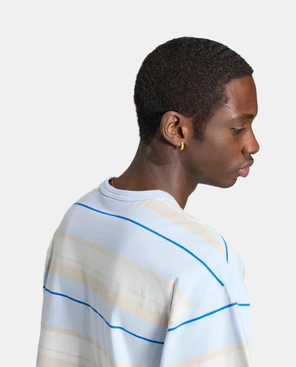Мужская футболка, Stripe Tee Originals, adidas, синий — фото 4