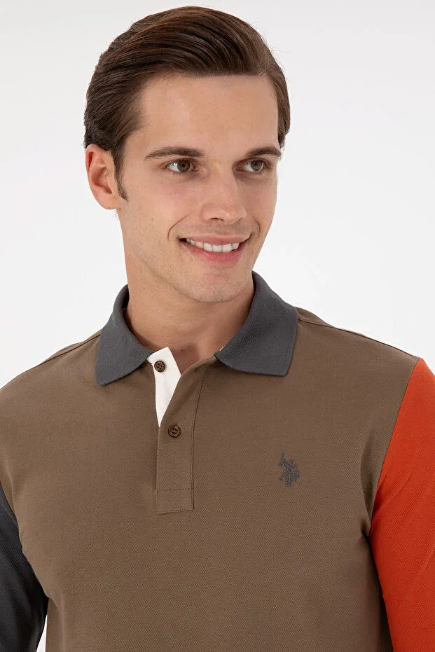 Мужские свитшот с длинным рукавом U.S. Polo Assn., Khaki — фото 2