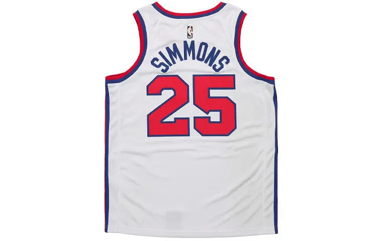 Джерси баскетбольное с принтом Philadelphia 76ers Simmons 2 No. 5 Nike, белый