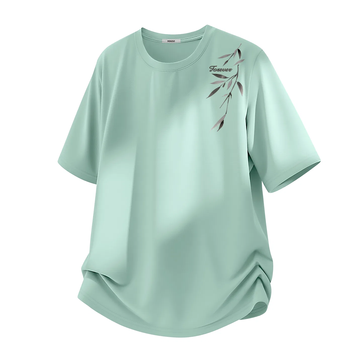 Футболка детская с принтом Miniso, Aqua Green