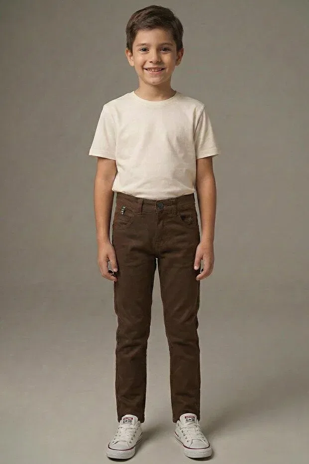 Детские брюки для девочек прямые Mutlu Kids, Brown