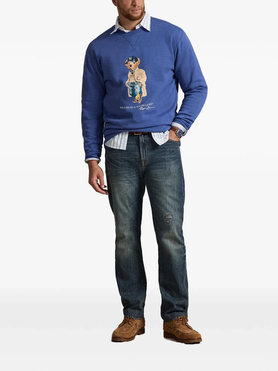 Свитшот Polo Bear синего цвета Polo Ralph Lauren, синий — фото 2