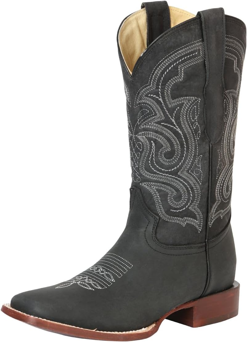 

Мужские ковбойские сапоги El General Crazy Leather - черные Generic