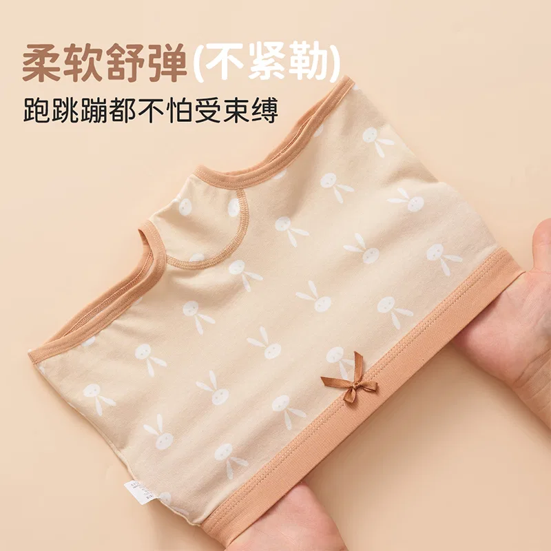 Детские трусы для девочек хлопковые набор 5 штук Red bean, Цвет 5-pack - Polka Dot + Stripe + Rabbit + Cherry + Long-eared Rabbit — фото 4