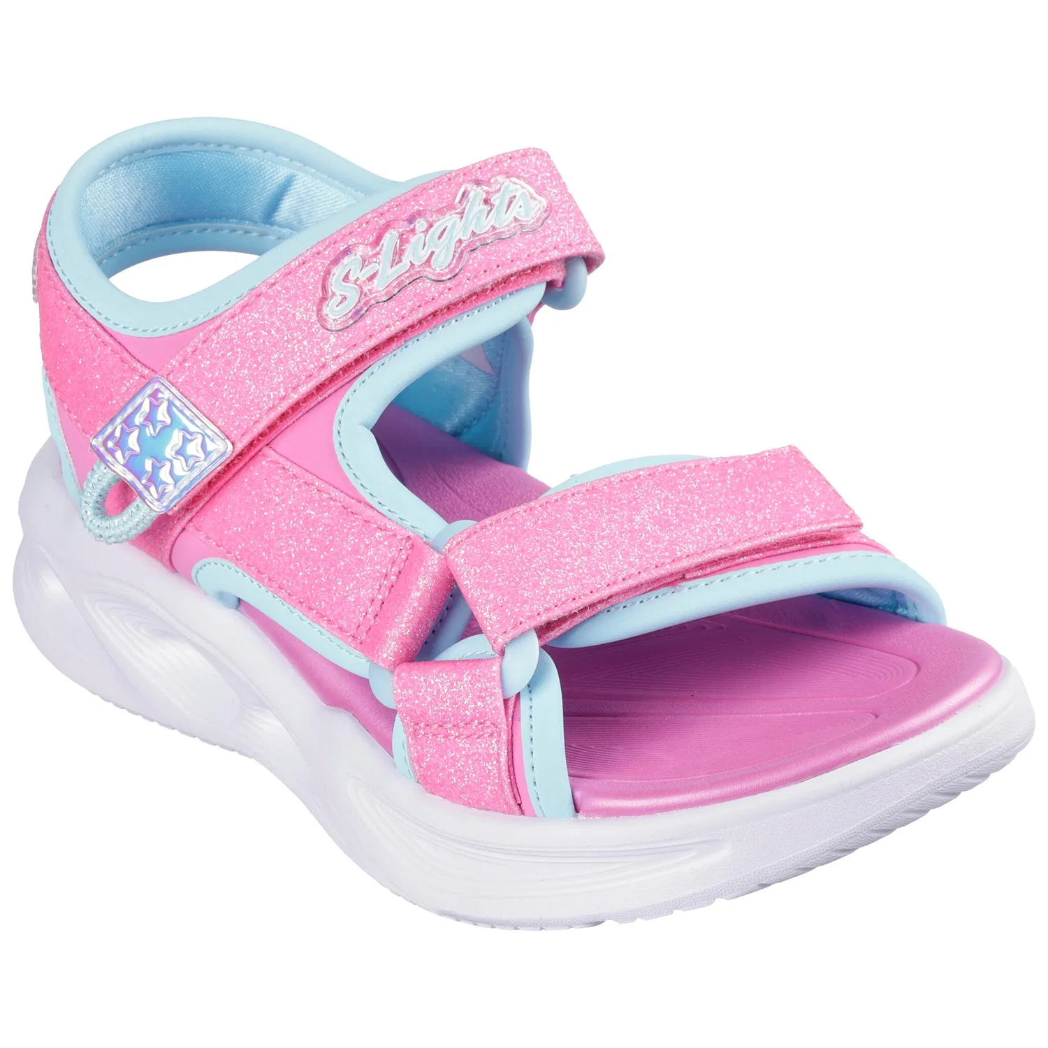 Детские сандалии с блестками Skechers, Pink Mint