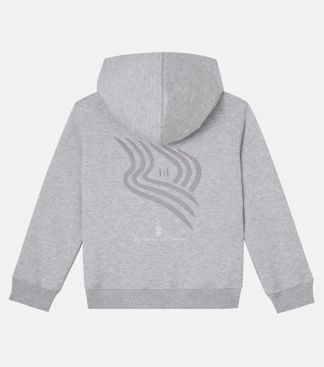 Толстовка из махрового трикотажа Brunello Cucinelli Kids, серый — фото 2