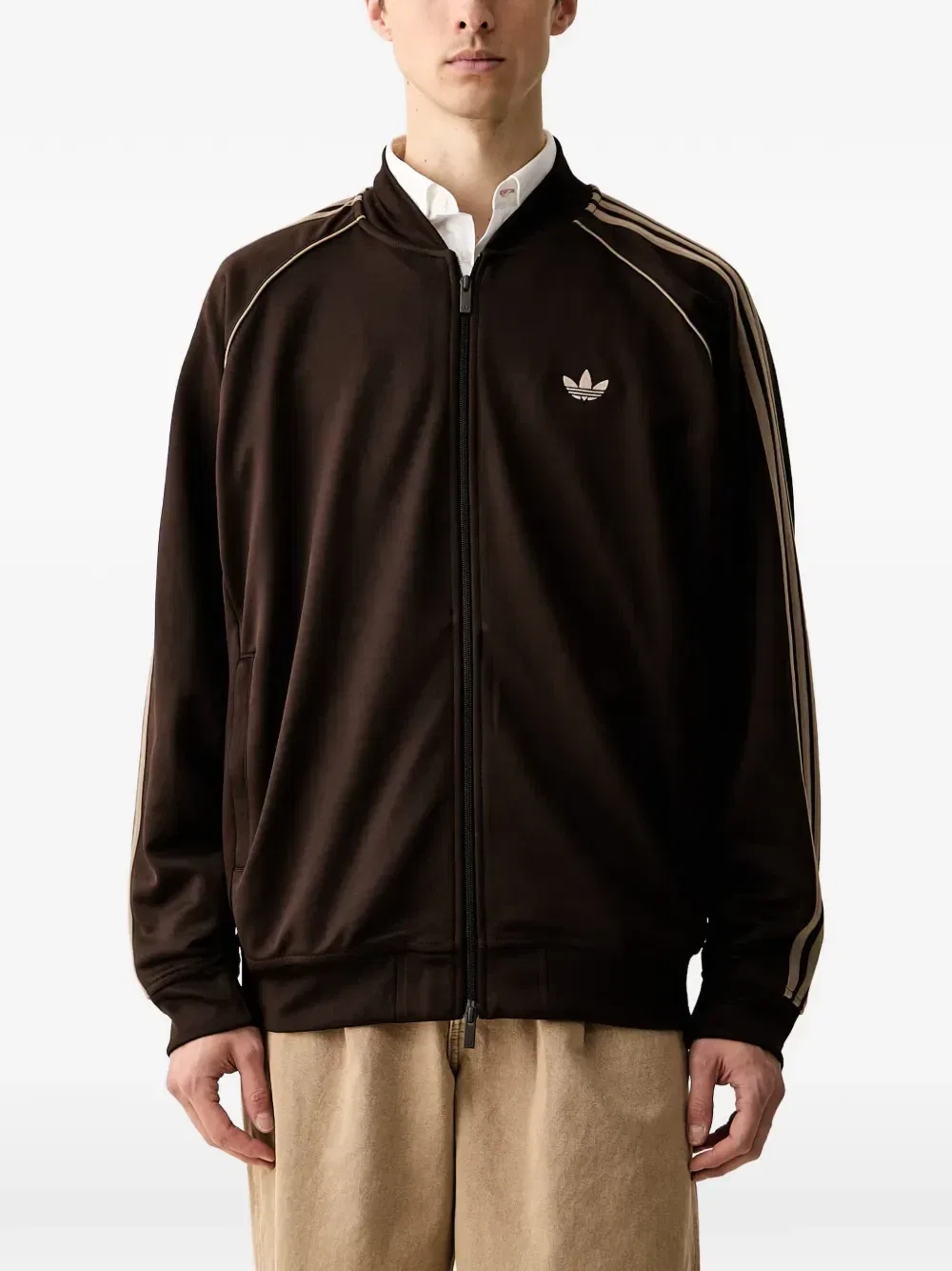 Спортивная куртка Adicolor Classics свободного кроя SST Adidas, коричневый