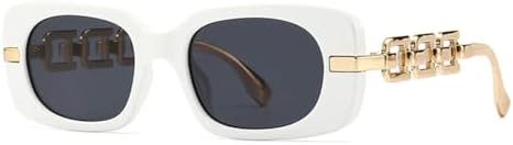 

Модные солнцезащитные очки «кошачий глаз» 2026 года для женщин, ретро-стиль, металлическая цепочка, защита от УФ-излучения UV400, панк-очки, один размер, белый/черный MTZJH, One Color