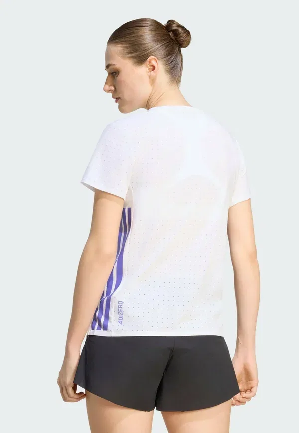 Футболка Adizero - спортивная футболка Adidas Performance, белый/фиолетовый — фото 2