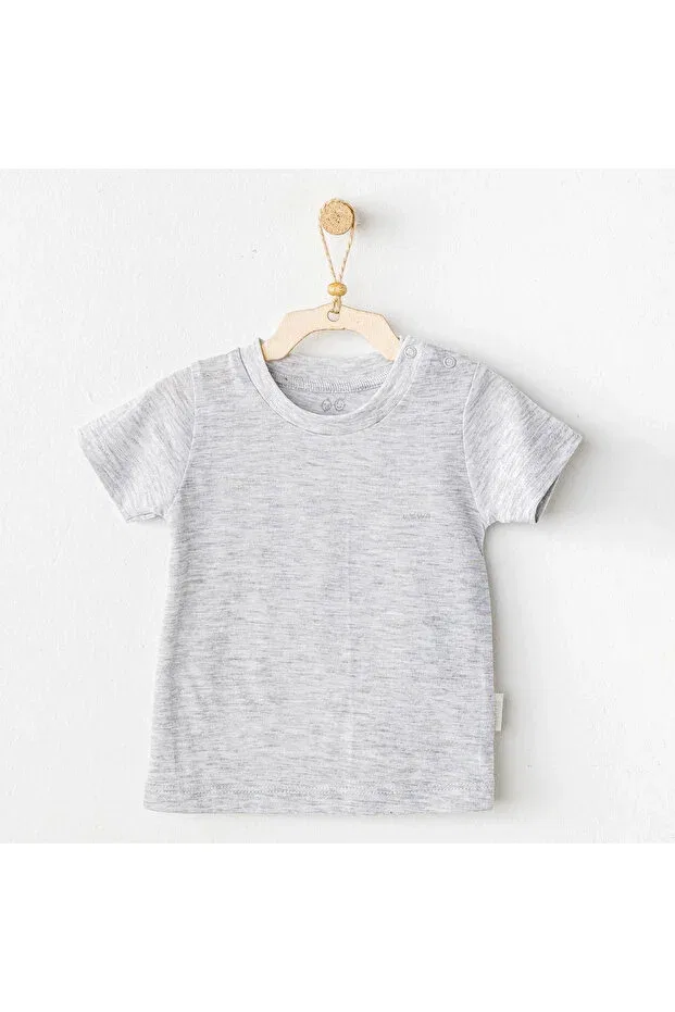 Детская футболка для девочек хлопковая Basics Andywawa, Grey Melange
