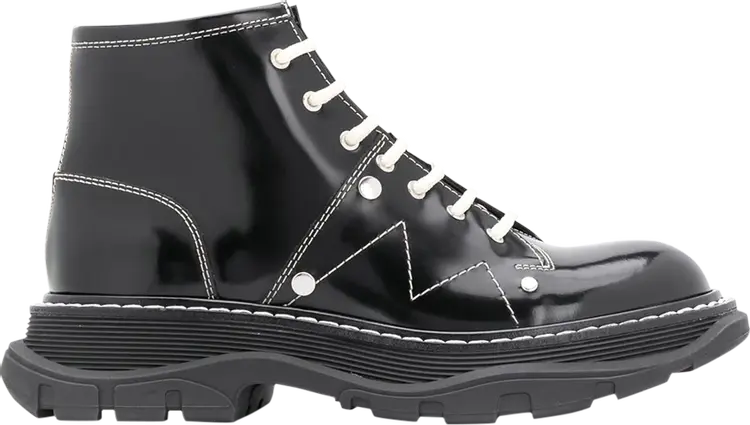 Кроссовки Alexander McQueen Wmns Tread Slick Lace Up Boot Black, черный