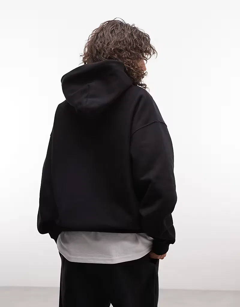 Толстовка Nike Studio Fleece из плотной флиса оверсайз, черный — фото 4