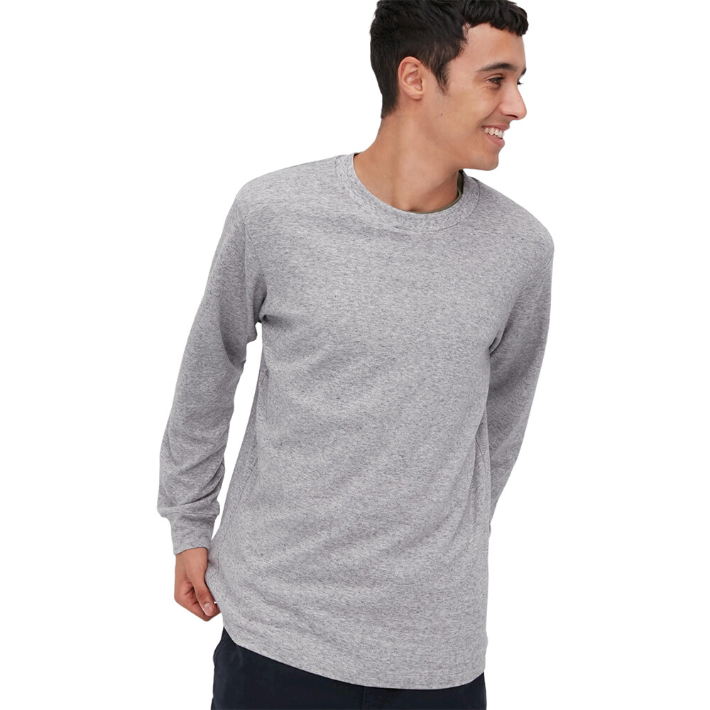 

Лонгслив Uniqlo Crew Neck, серый