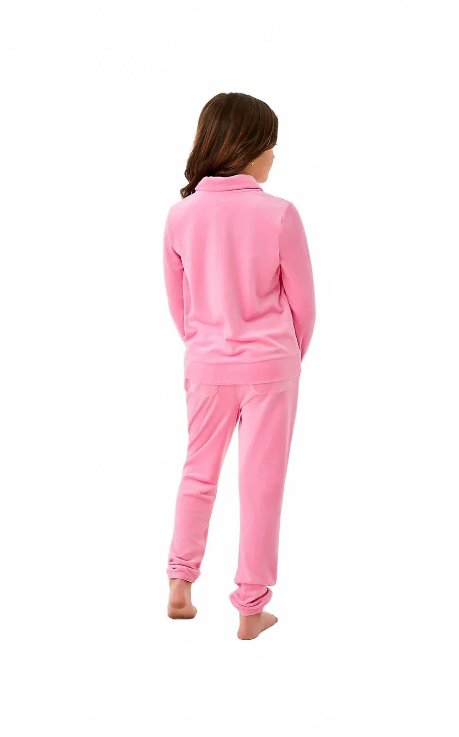 Детский свитшот для девочек с длинным рукавом и молнией Mini Eleni Velour Lilly Pulitzer, Confetti Pink — фото 2