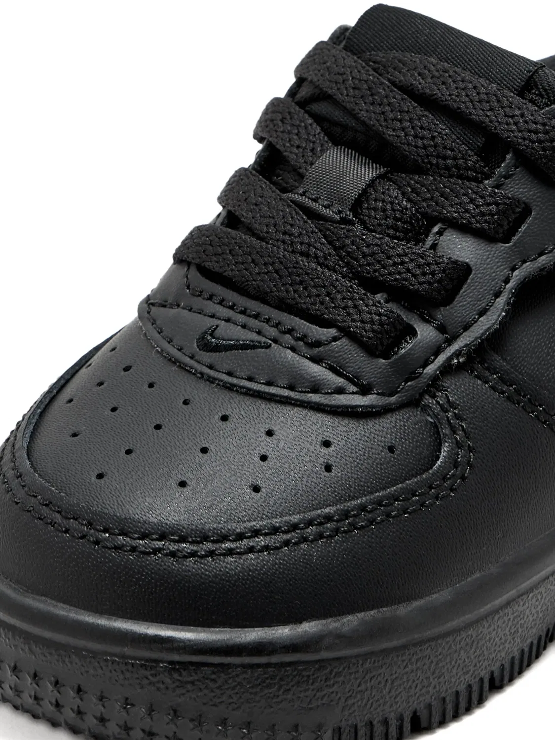 Кроссовки из кожи с шнуровкой Nike, черный — фото 3