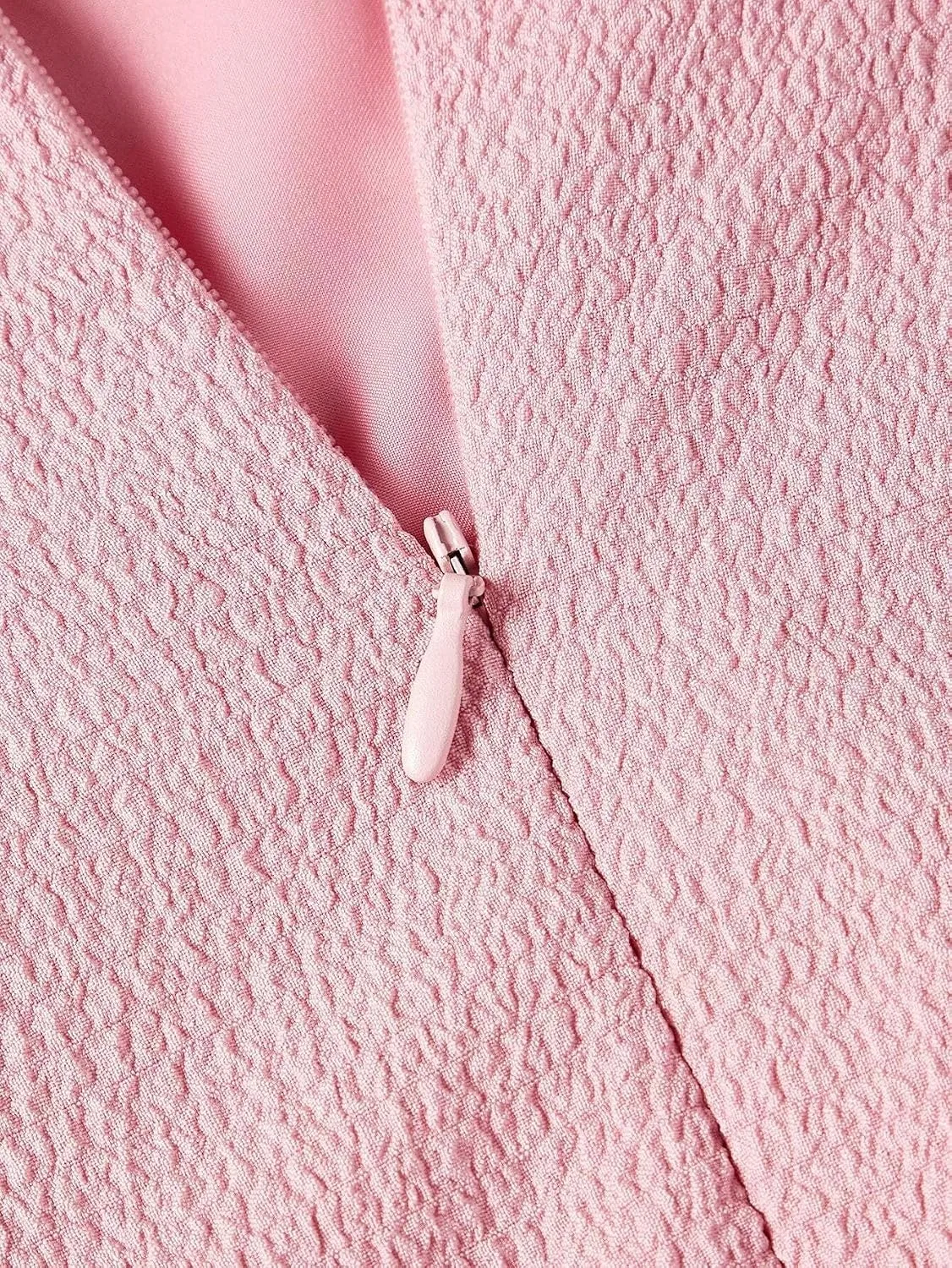 Женское летнее платье миди с пышными рукавами Generic, Pink — фото 2