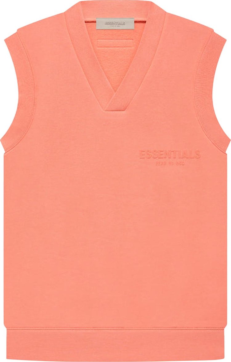 Жилет Fear of God Essentials V Neck Vest 'Coral', оранжевый - фото