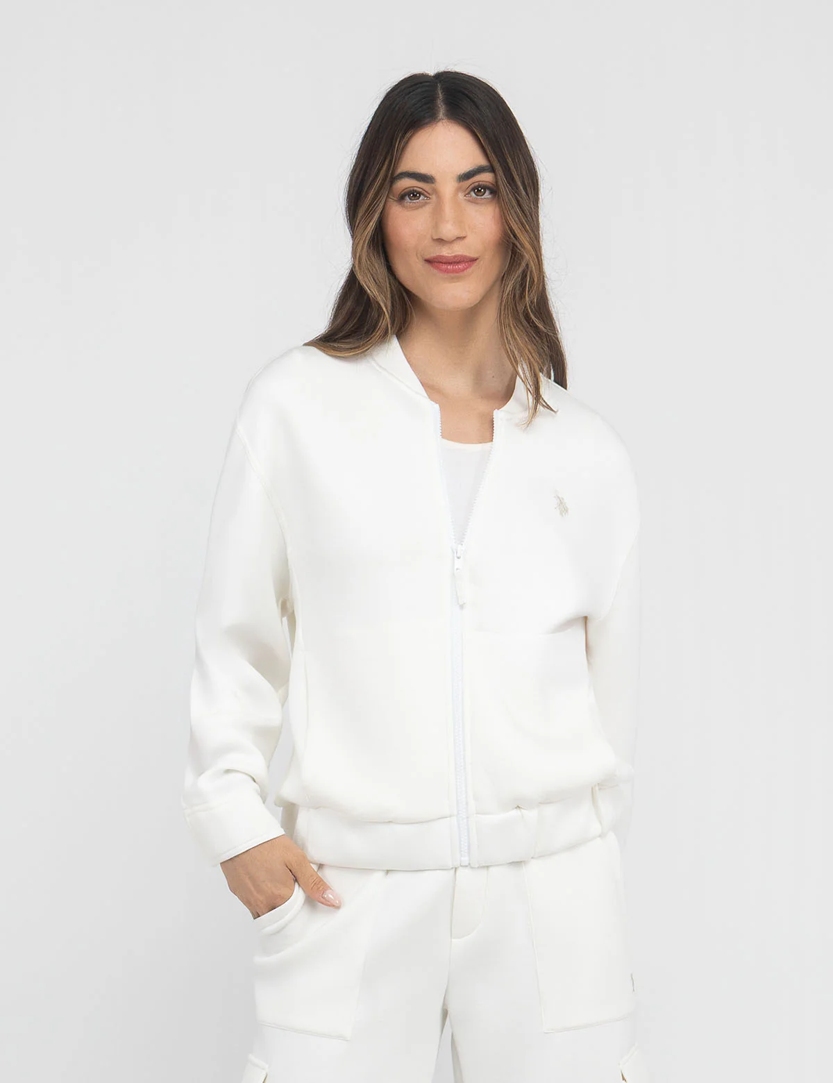 

Куртка U.S. Polo Assn White Label Full Zip, белый