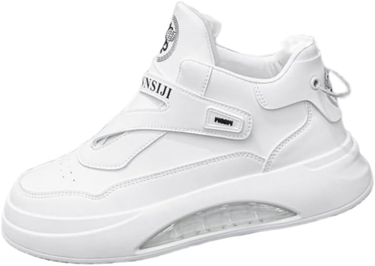 

Мужские спортивные кроссовки - удобные и повседневные кроссовки, оснащенные мягкими стельками, прочной подошвой и стильными узорами, подходят для активного отдыха на улице и катания на скейтборде Hoalox, белый/черный