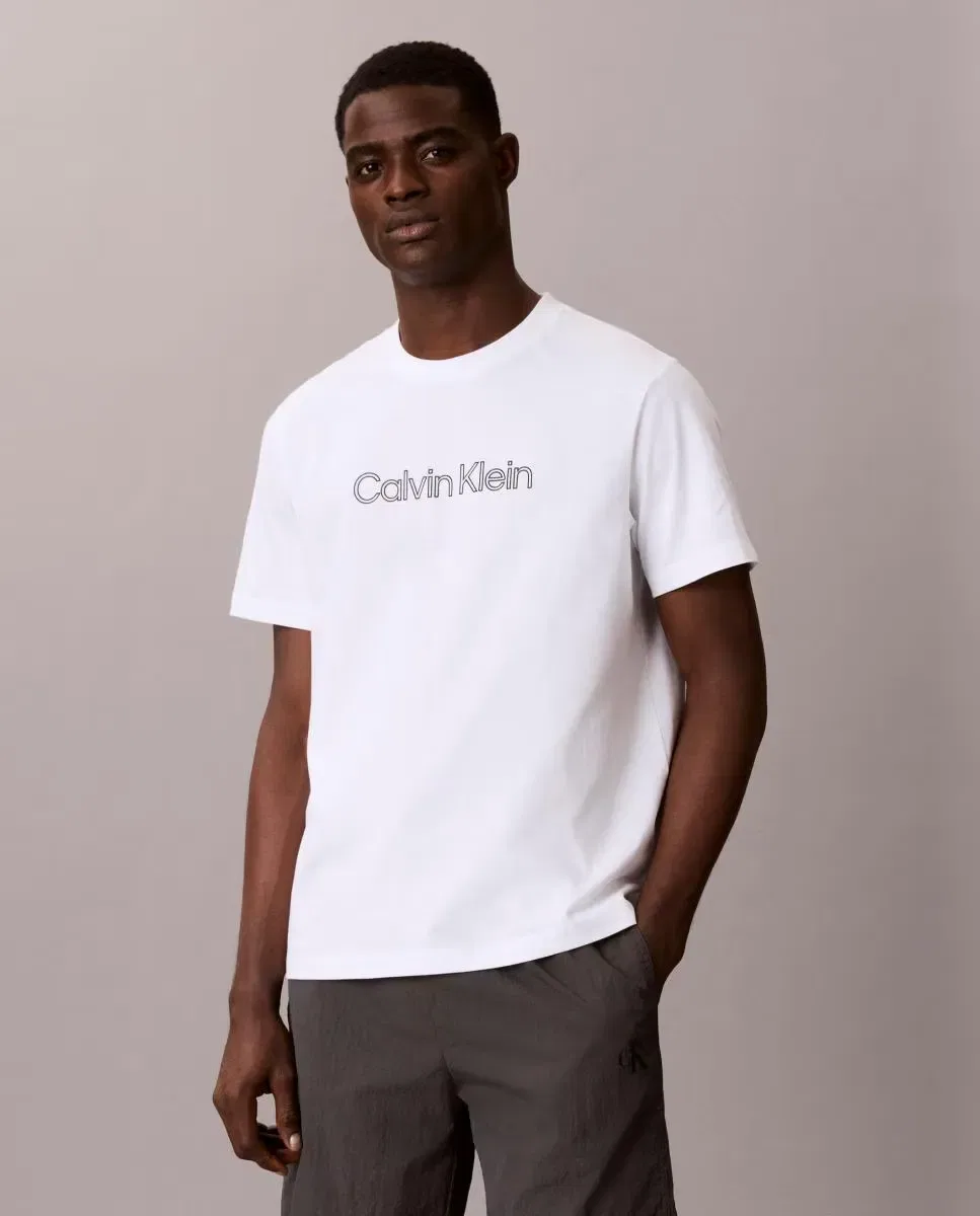 Мужская футболка с принтом Calvin Klein, Blanco