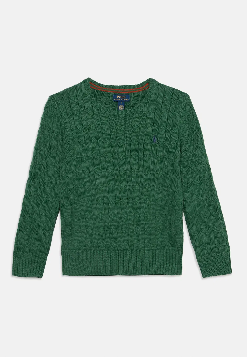 Хлопковый свитер крупной вязки, размер 7-14 лет Polo Ralph Lauren, Verano Green — фото 3